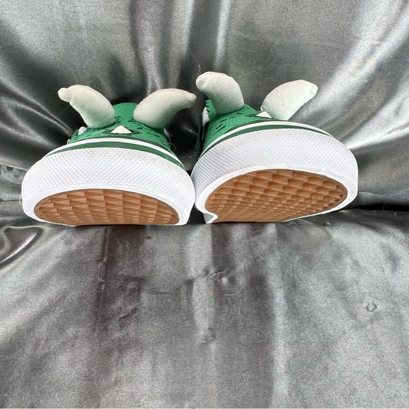 Vans Toddler Slip On Green Triceratops Dinosaur Slip On Sneakers Size 5.5 EUC - Picture 12 of 16